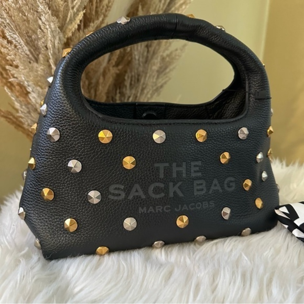 Marc Jacobs THE GLAM STUDS LEATHER MINI SACK BAG